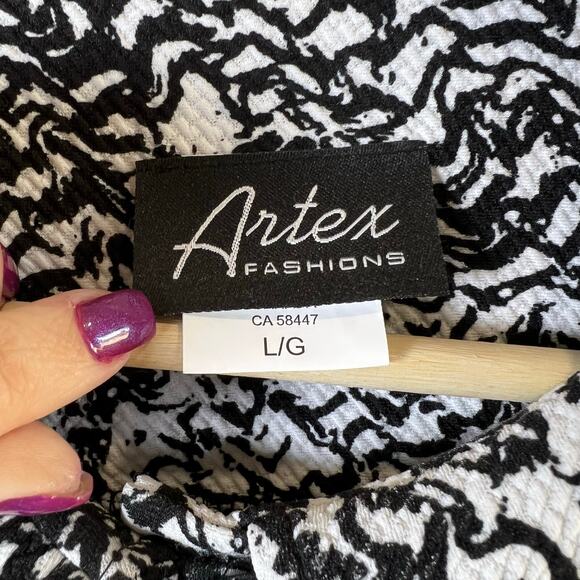 Artex Fashion Black & Yellow Lagenlook Lightweight Jacket w/Large Buttons Size L - Picture 8 of 8